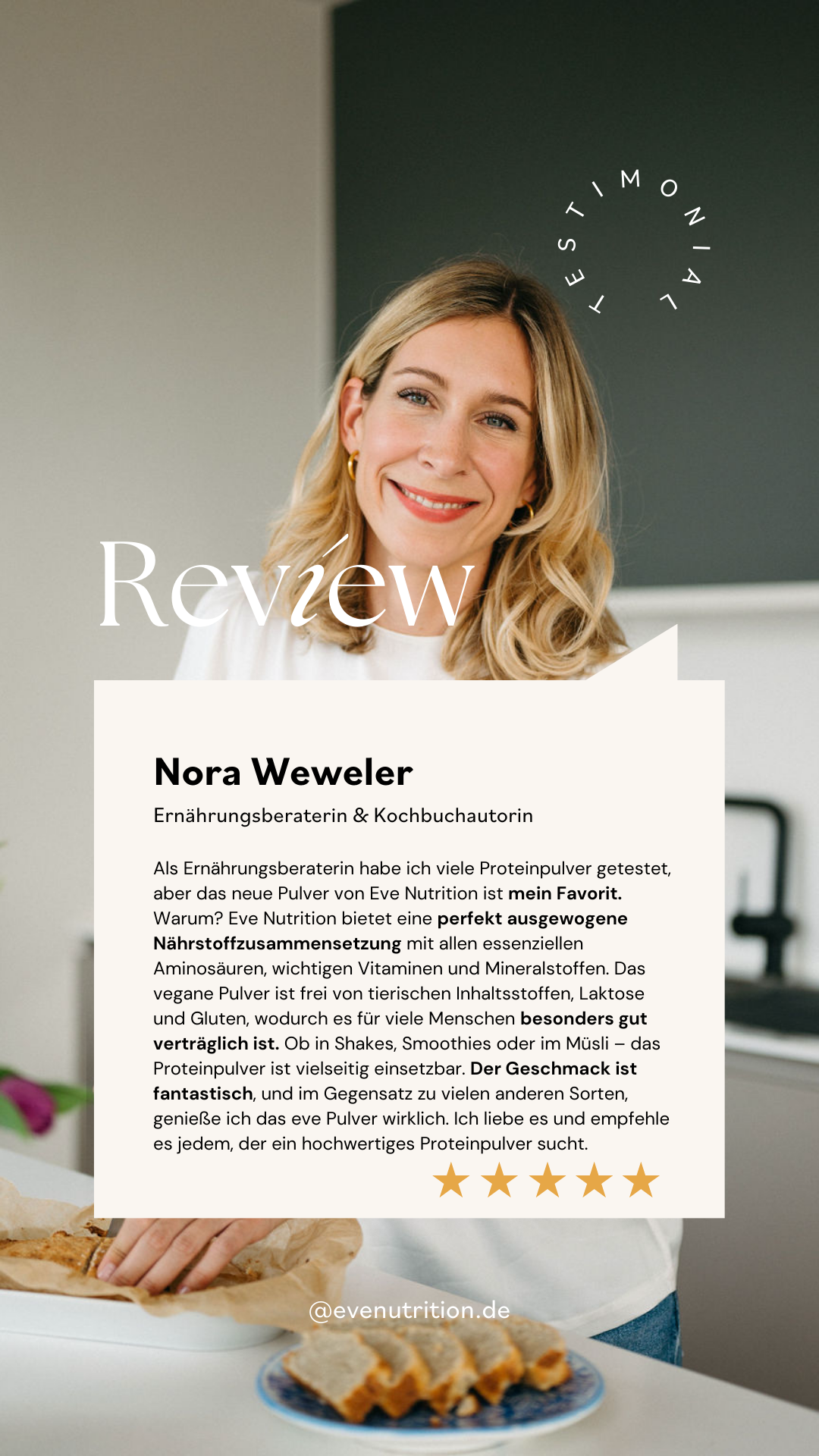 eve nutrition Kundenfeedback Nora Weweler